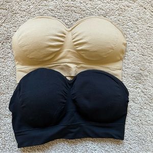 Strapless Bras Set of 2 Size S